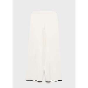 MANGO - Contrasting low-rise knitted pants ecru - S - Woman